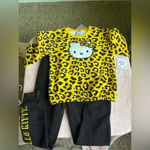Hello Kitty Yellow and Black Leopard Outfit - 2 Piece